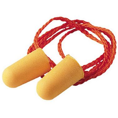3M 1110 Foam Corded Ear Plugs (100 Pairs) - SNR 35dB