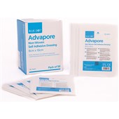 Advapore Fabric Non-Woven Adhesive Wound Dressings - Pack of 50