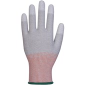 Portwest A696 LR13 ESD Antistatic Cut B PU Fingertip Gloves - 13 gauge (Pack 12)