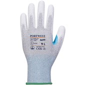 Portwest A699 MR13 ESD Antistatic Cut C Gloves with PU Palm Coating - 13 gauge (Pack 12)