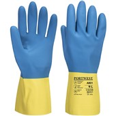 Portwest A801 Double Dipped Latex Chemical Resistant Gauntlet Gloves 30cm