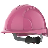 JSP EVO3 Pink Safety Helmet - Non Vented Wheel Ratchet Mid Peak - AJE170-003-900