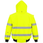 Portwest C467 Yellow Padded Waterproof 3-in-1 Hi Vis Bomber Jacket