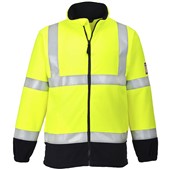Portwest FR31 Yellow/Navy Modaflame Knit Inherent Flame Resistant Anti Static Arc Hi Vis Fleece Jacket