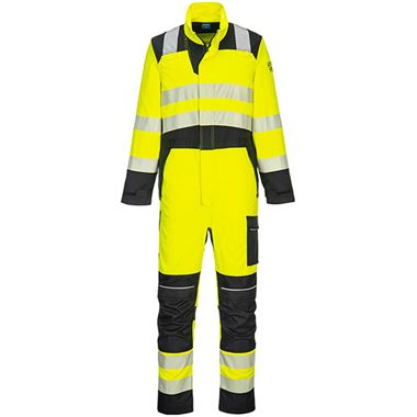 Portwest FR507 Modaflame PW3 Yellow Flame Resistant Anti Static Arc Hi Vis Overalls