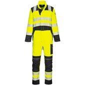 Portwest FR507 Modaflame PW3 Yellow Flame Resistant Anti Static Arc Hi Vis Overalls