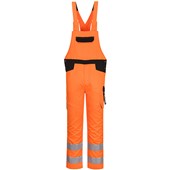 Portwest PW244 PW2 Orange/Black Polycotton Hi Vis Bib and Brace 