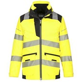Portwest PW367 PW3 Yellow/Black Mesh Lined Hi Vis 5-in-1 Jacket 