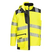 Portwest PW367 PW3 Yellow/Black Mesh Lined Hi Vis 5-in-1 Jacket 