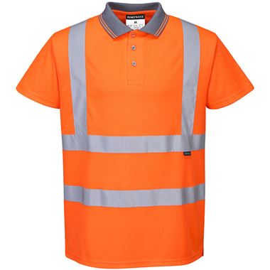 Portwest RT22 Orange Hi Vis Polo Shirt 