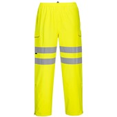 Portwest S597 Yellow PWR Hi Vis Extreme Breathable Waterproof Trousers