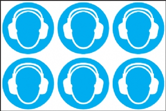 Ear defenders symbol  (24 pack) 6 to sheet