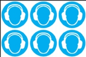 Ear defenders symbol  (24 pack) 6 to sheet