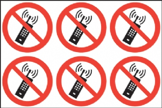 Mobile phone symbol  (24 pack) 6 per sheet