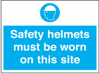 Safety helmets must be worn site  