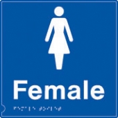 female symbol - (white & blue) 
