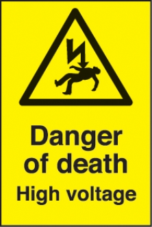 danger of death - high voltage 