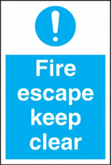 fire escape keep clear 