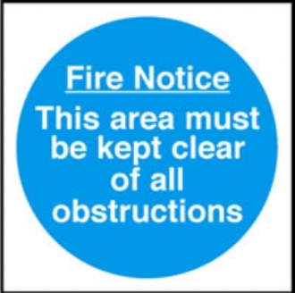 this area must be kept clear 