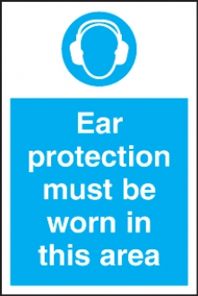 ear protection must be in this area 