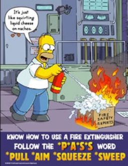 Simpsons how to use a fire extinguisher