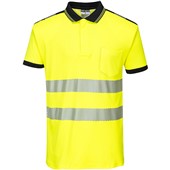 Portwest T180 Yellow/Black PW3 Hi Vis Polo Shirt