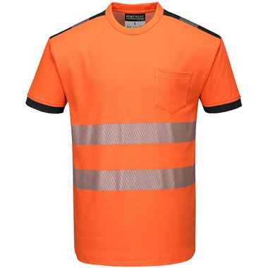 Portwest T181 Orange/Black PW3 Hi Vis T Shirt