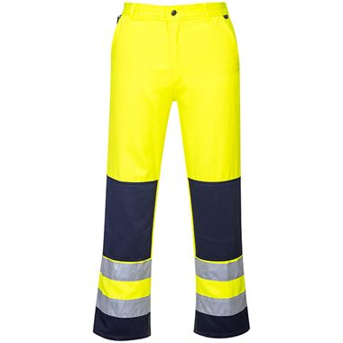 Portwest TX71 Seville Yellow/Navy Hi Vis Poly-Cotton Trousers