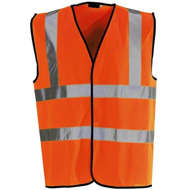 Orange Hi Vis Vest - Fully Conforms EN ISO 20471 Class 2