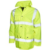 Uneek UC803 Yellow Padded Waterproof Hi Vis Jacket