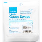 Sterile Gauze Swab Dressings - Pack of 5 (5cm x 5cm 8ply)