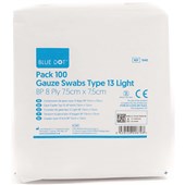 Gauze Swab Dressings Non Sterile - Pack of 100 (7.5cm x 7.5cm 8ply)